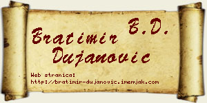 Bratimir Dujanović vizit kartica